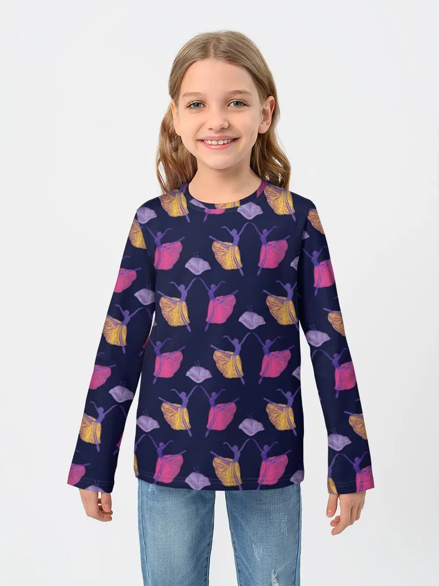 Children's cotton long sleeve shirt