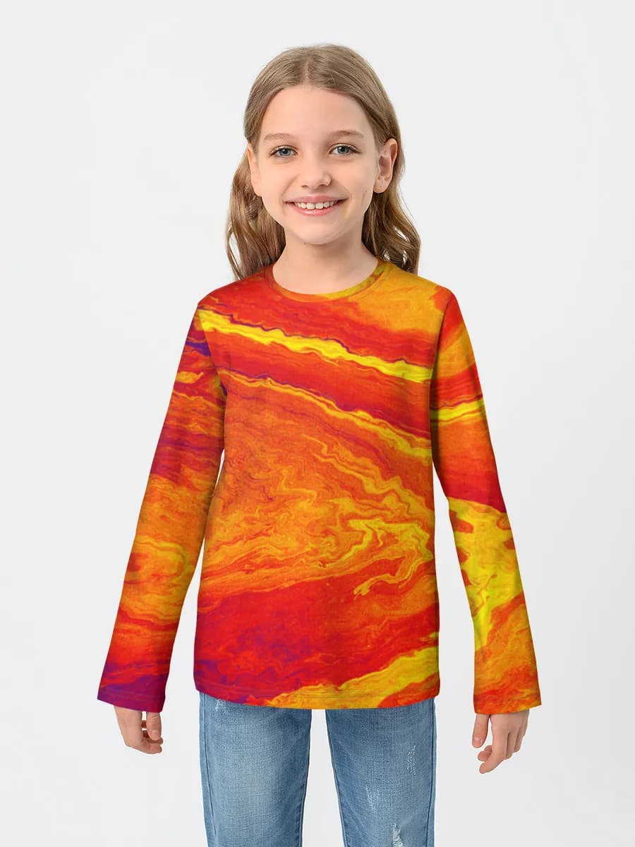 Children's cotton long sleeve shirt