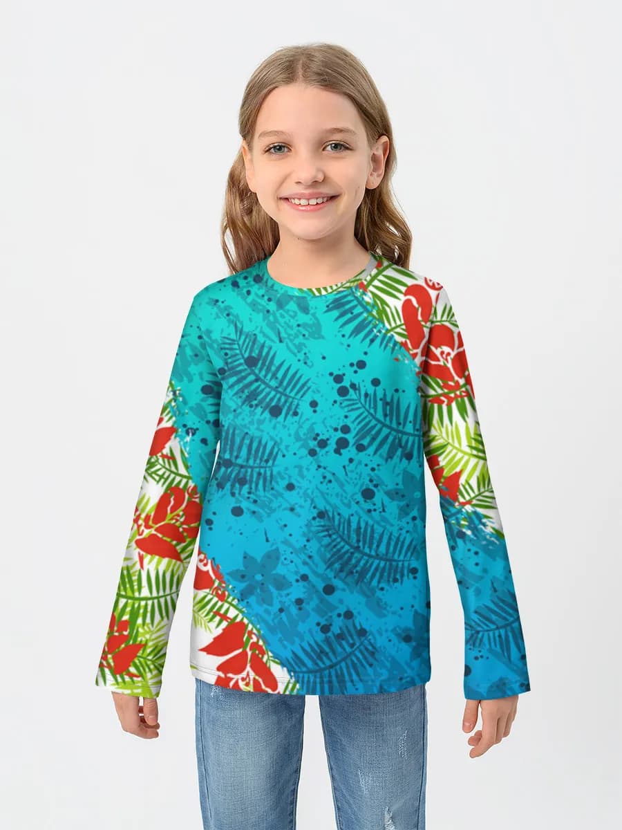 Children's cotton long sleeve shirt
