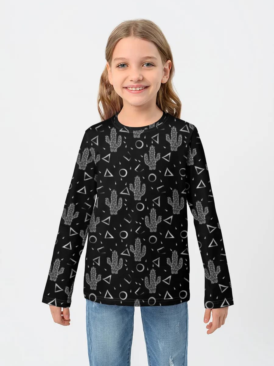 Children's cotton long sleeve shirt