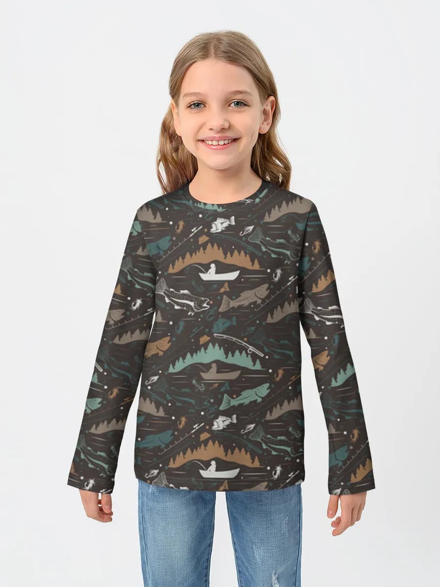 Children's cotton long sleeve shirt