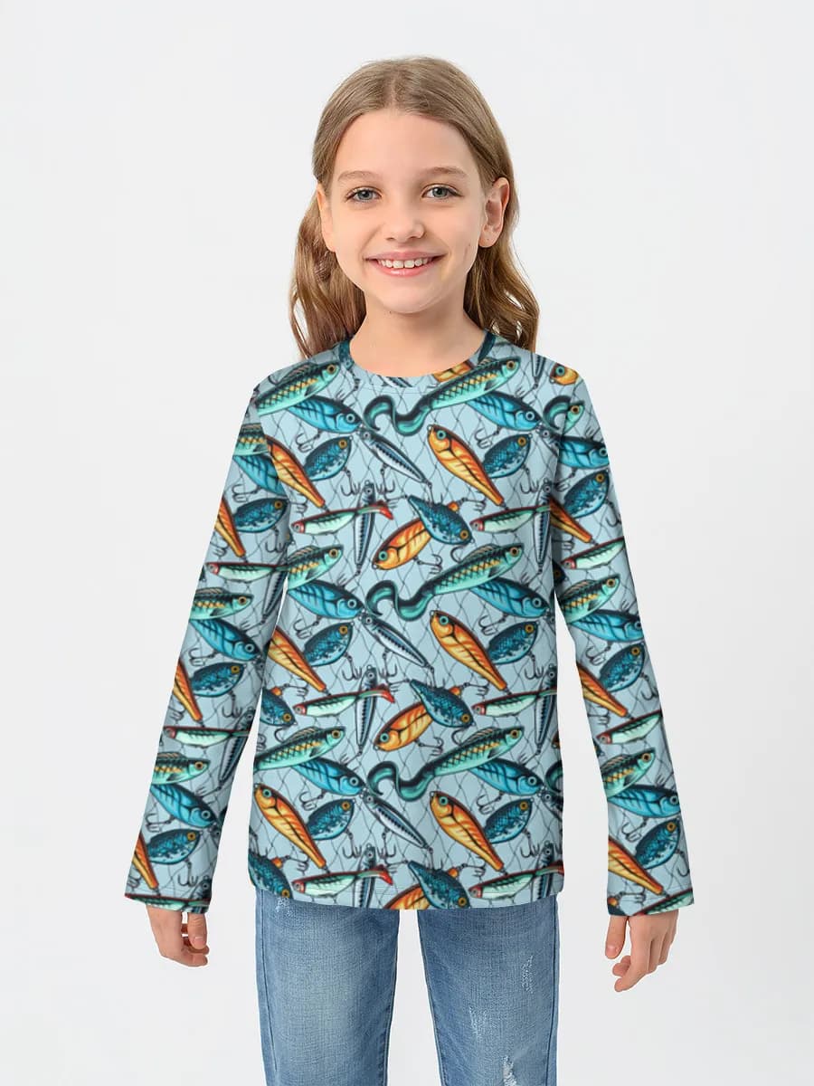 Children's cotton long sleeve shirt