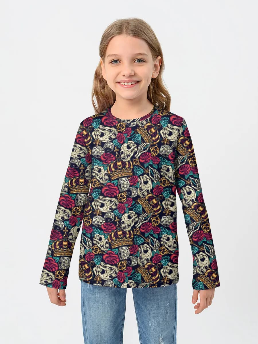 Children's cotton long sleeve shirt
