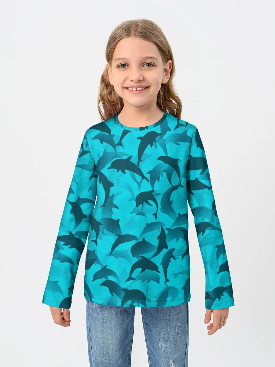 Children's cotton long sleeve shirt