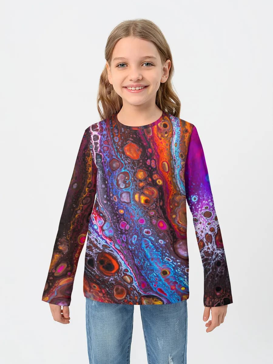 Children's cotton long sleeve shirt
