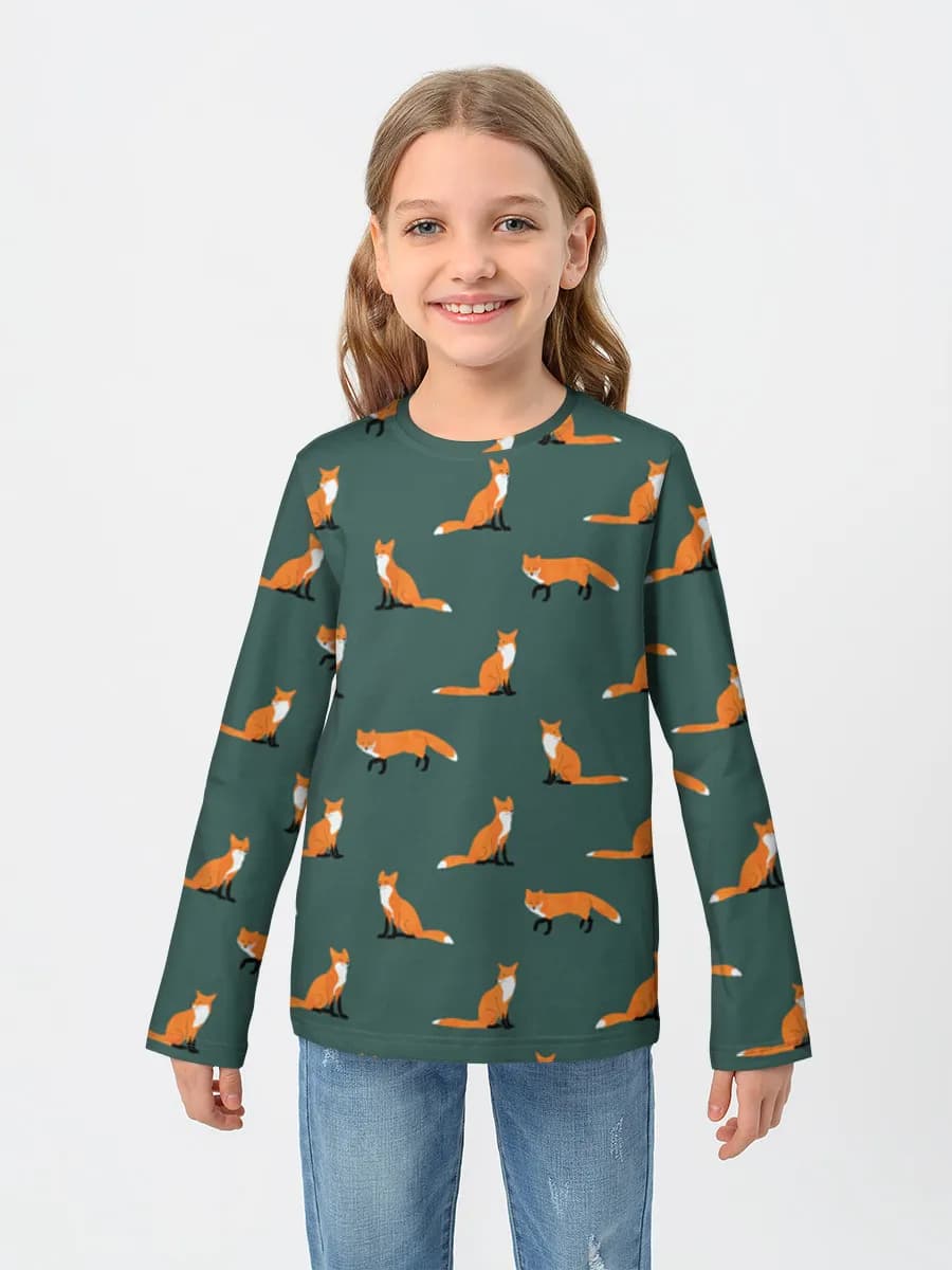Children's cotton long sleeve shirt