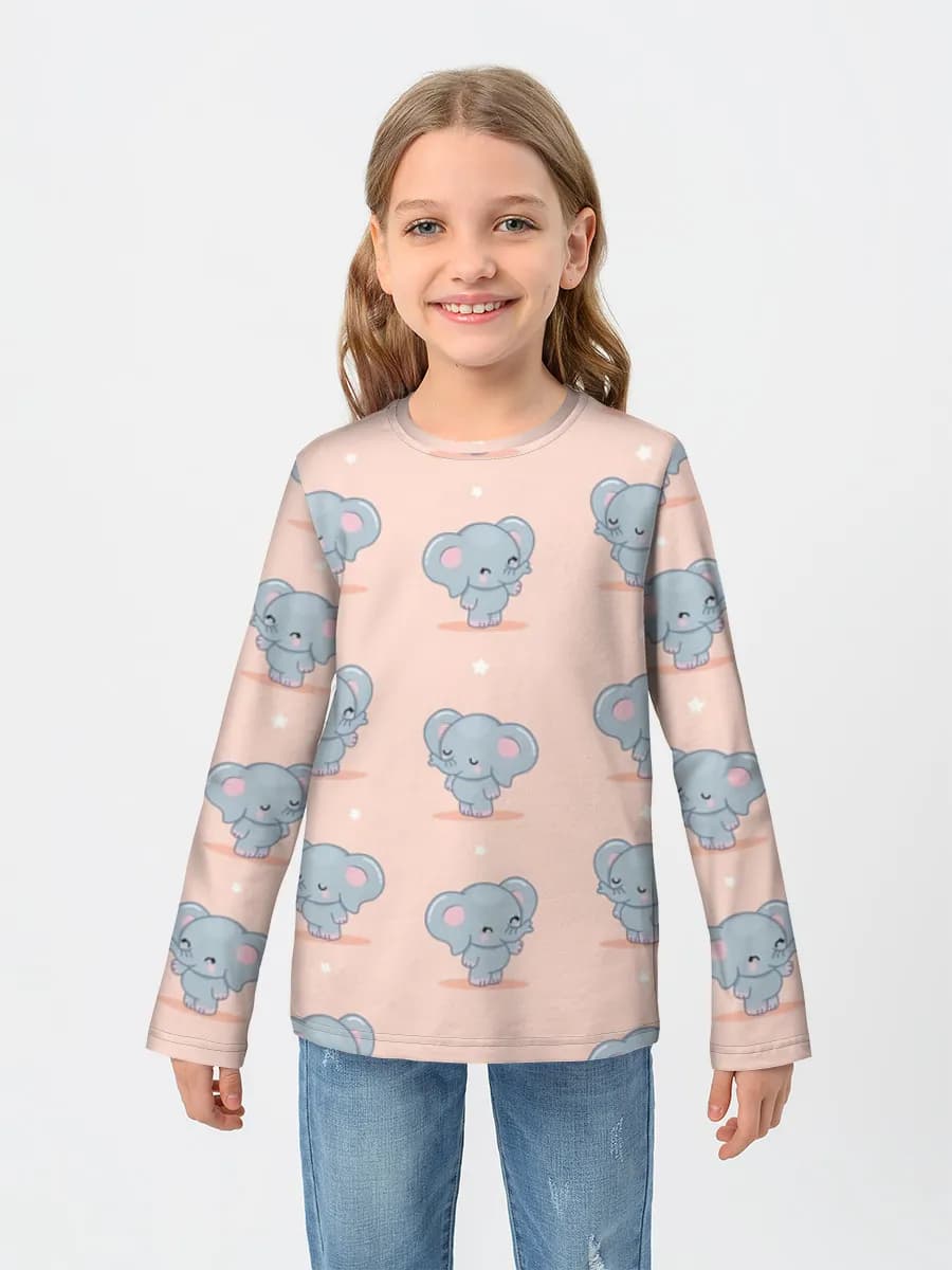 Children's cotton long sleeve shirt