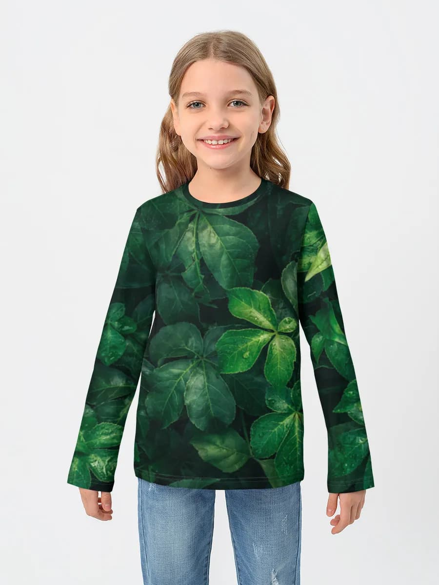 Children's cotton long sleeve shirt