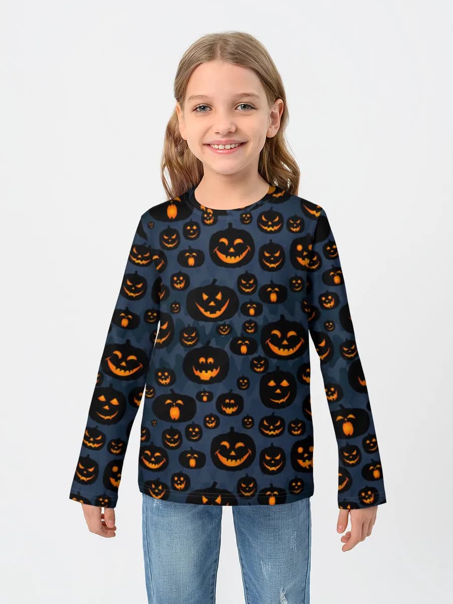 Children's cotton long sleeve shirt