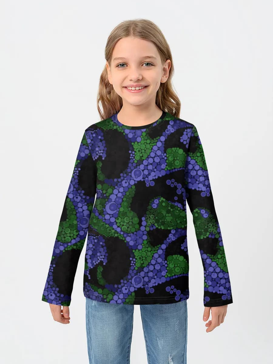 Blue Green Dotwork Camo