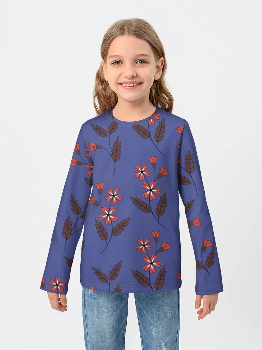Children's cotton long sleeve shirt