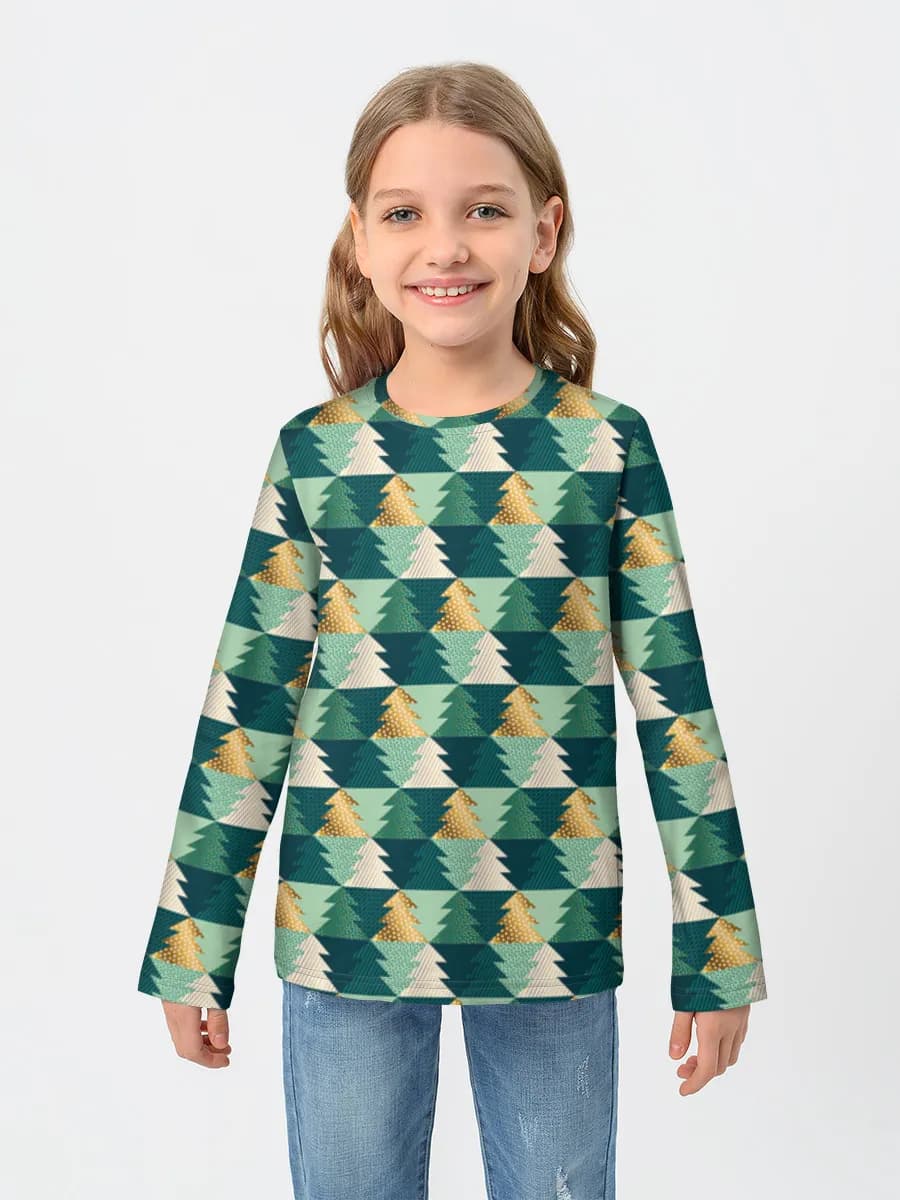 Children's cotton long sleeve shirt