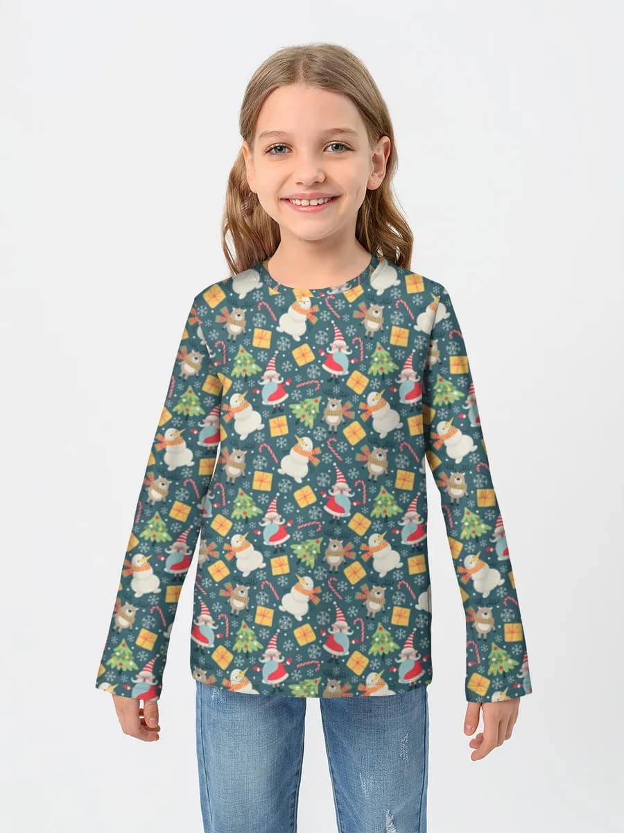 Children's cotton long sleeve shirt