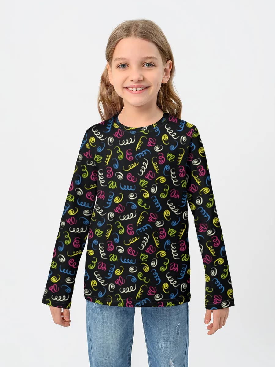 Children's cotton long sleeve shirt