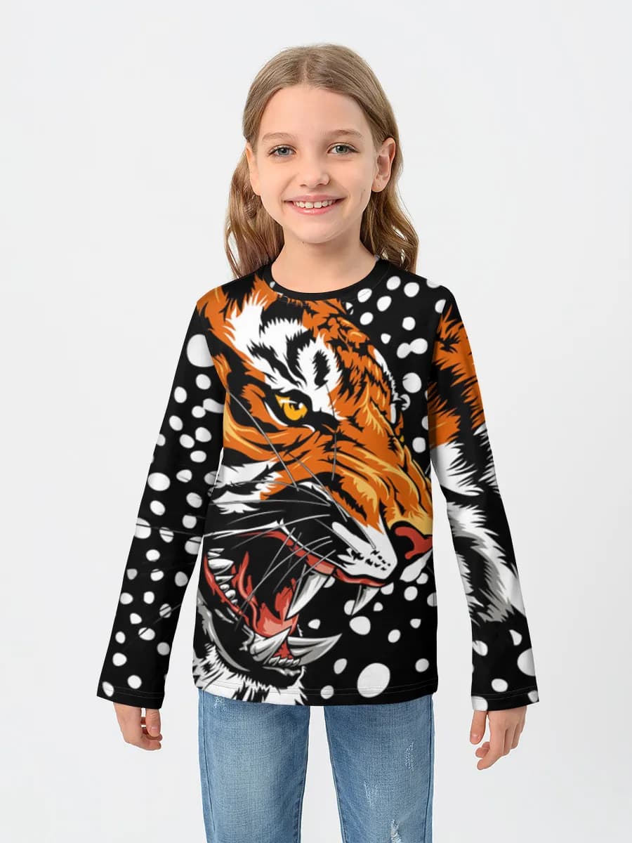Children's cotton long sleeve shirt