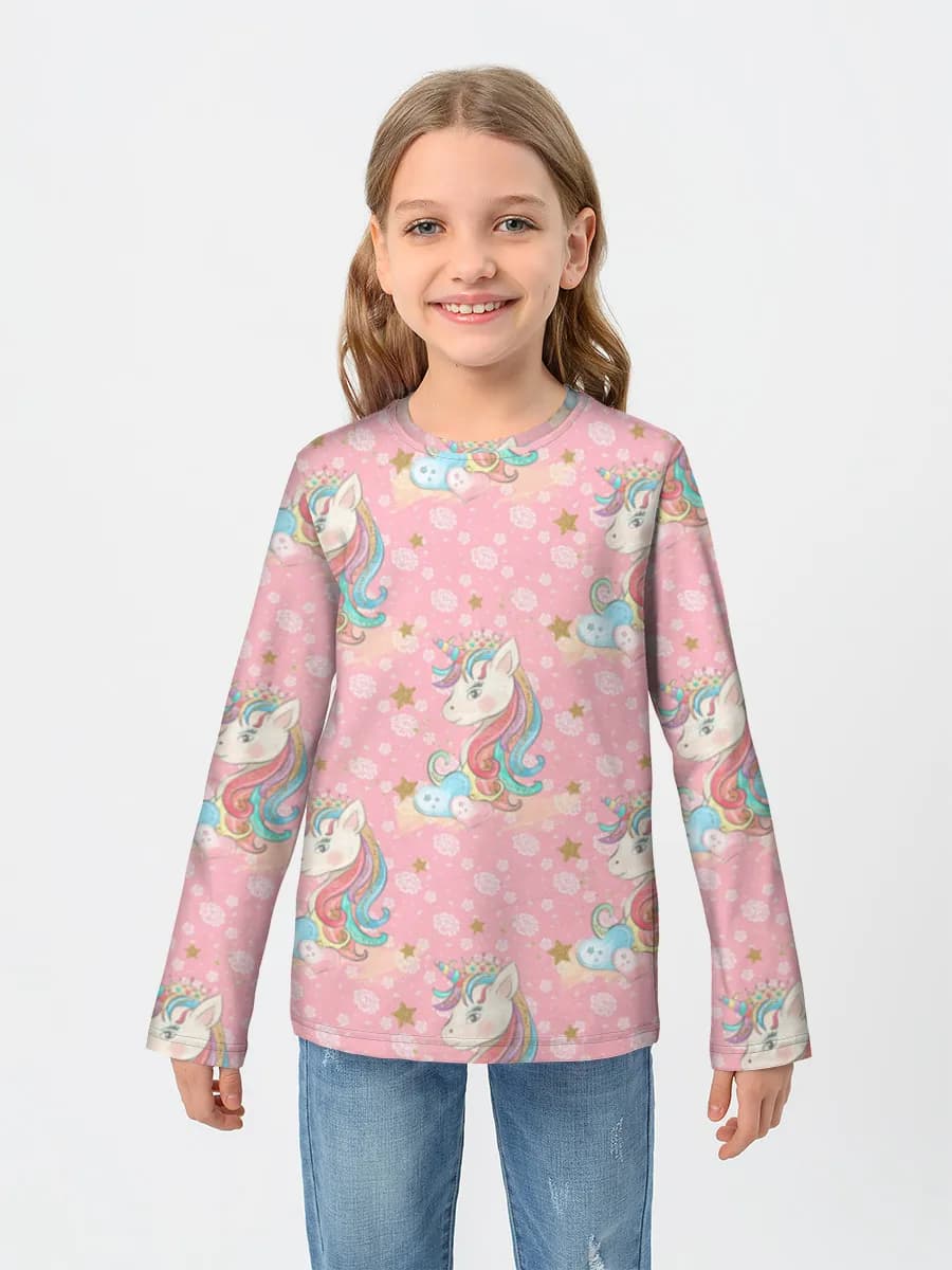 Children's cotton long sleeve shirt
