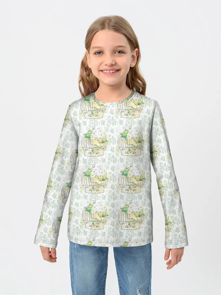 Children's cotton long sleeve shirt