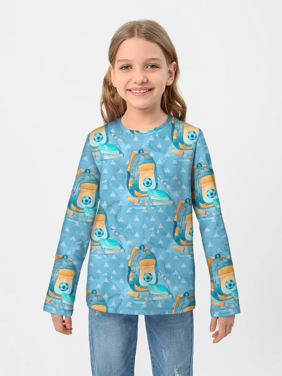 Children's cotton long sleeve shirt