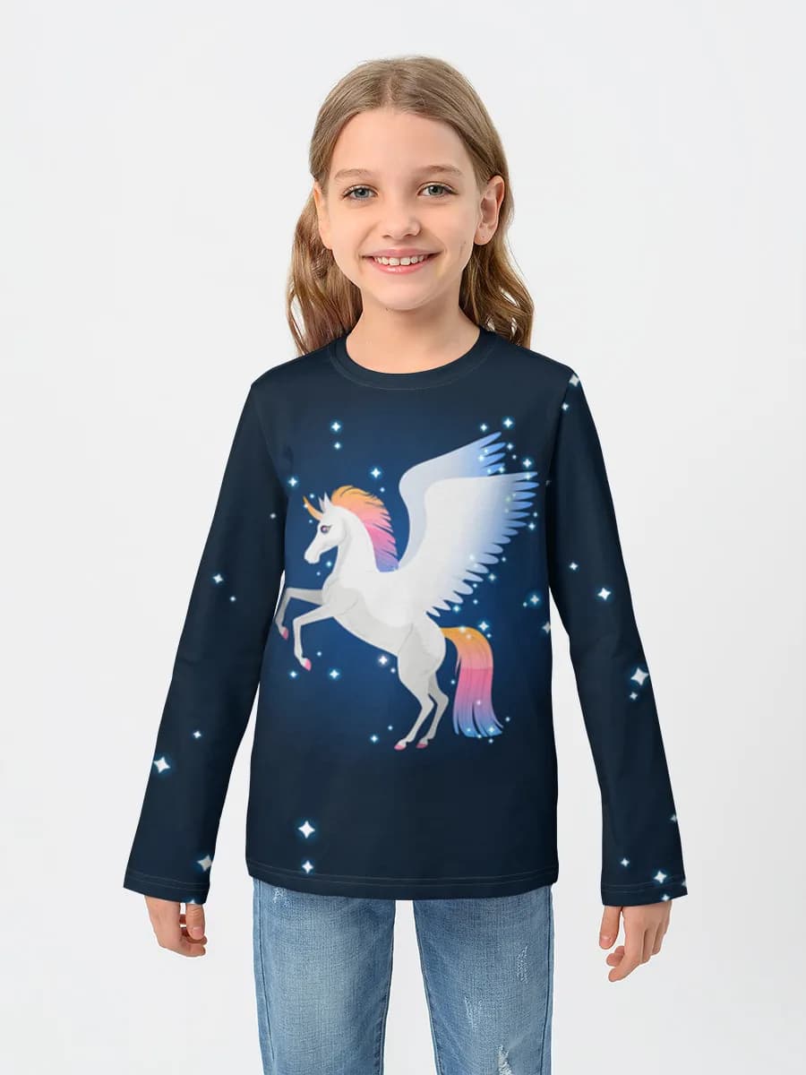 Children's cotton long sleeve shirt