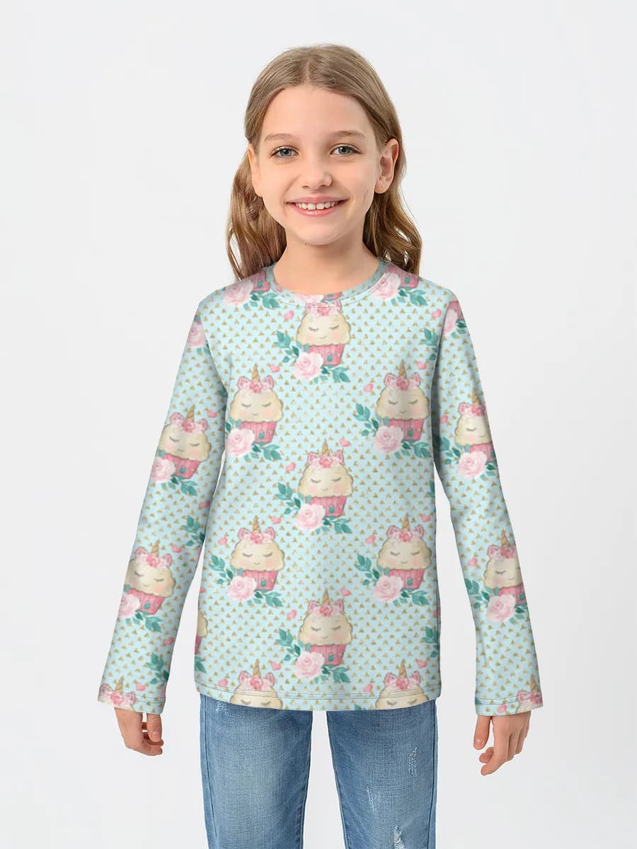 Children's cotton long sleeve shirt