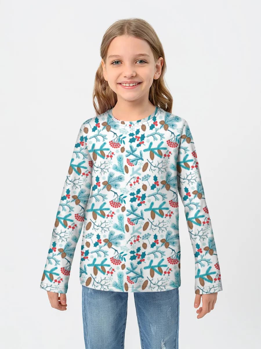 Children's cotton long sleeve shirt