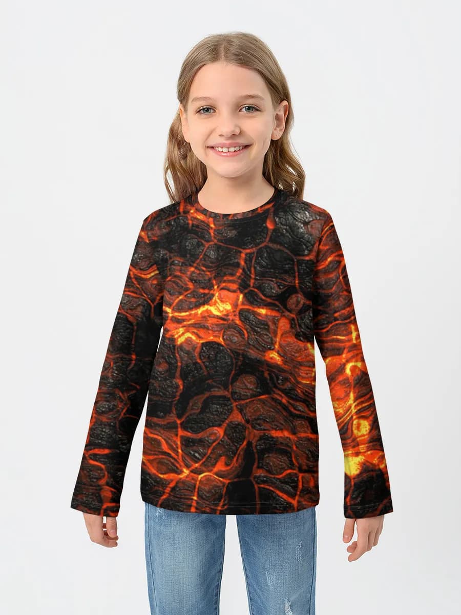 Children's cotton long sleeve shirt