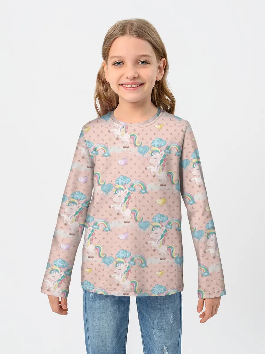 Children's cotton long sleeve shirt