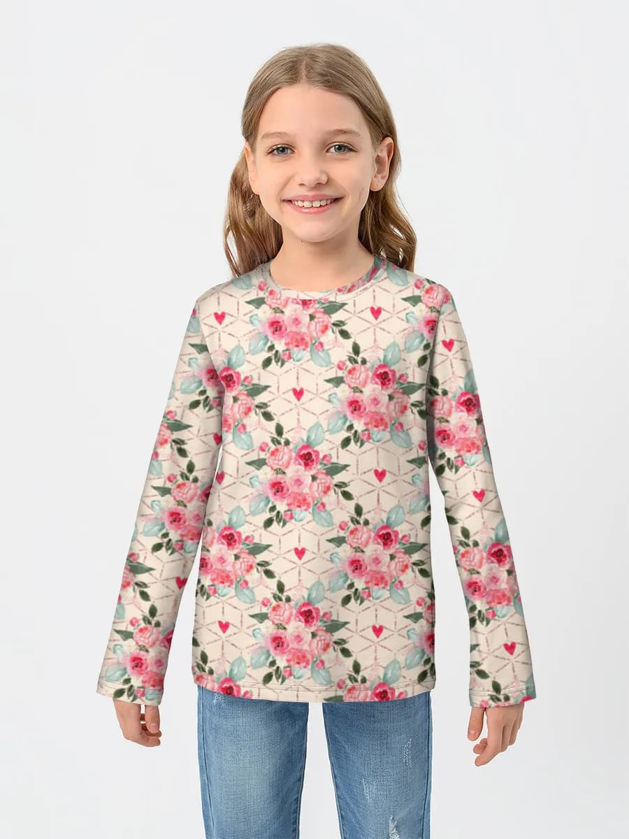 Children's cotton long sleeve shirt