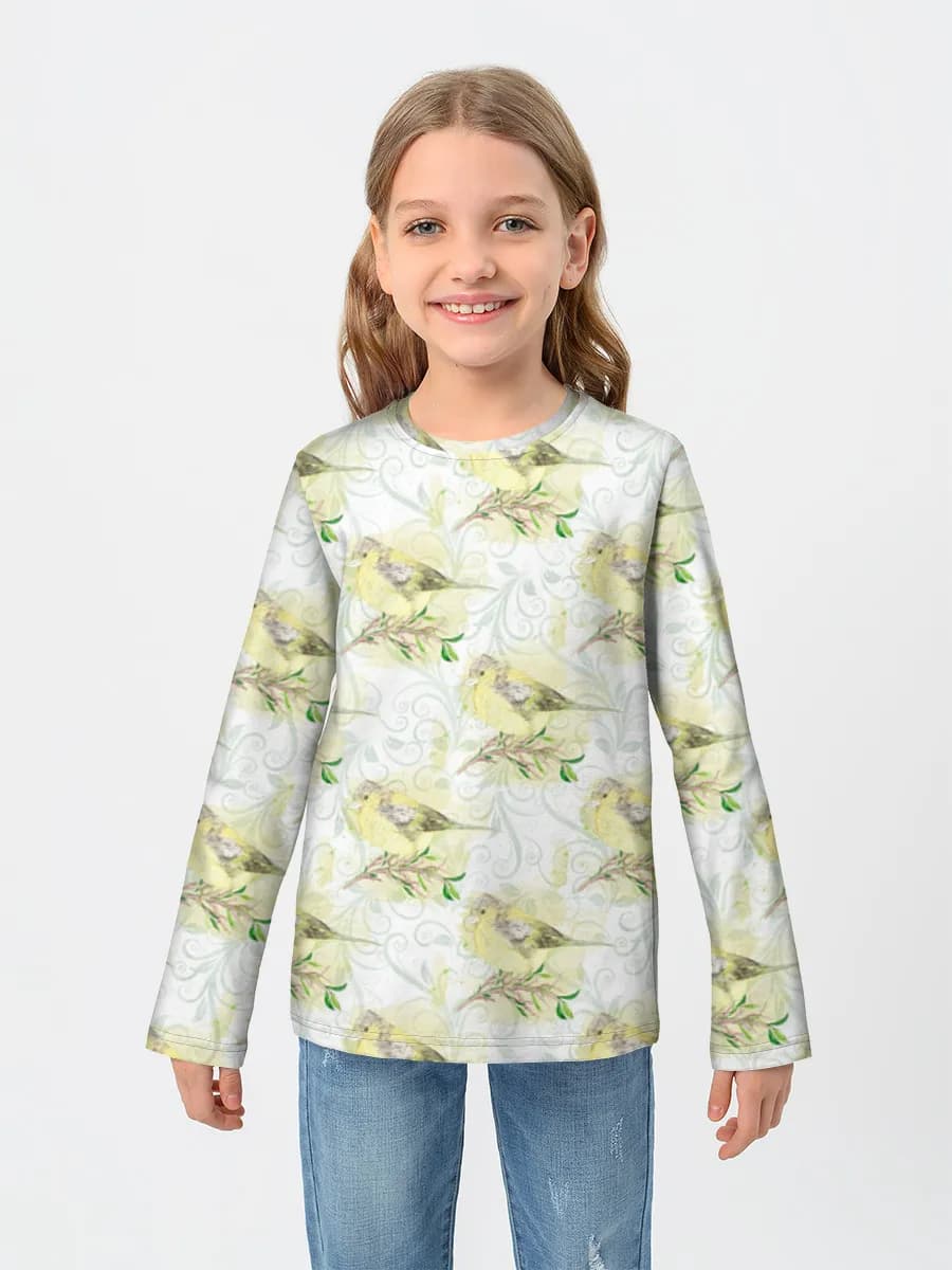 Children's cotton long sleeve shirt