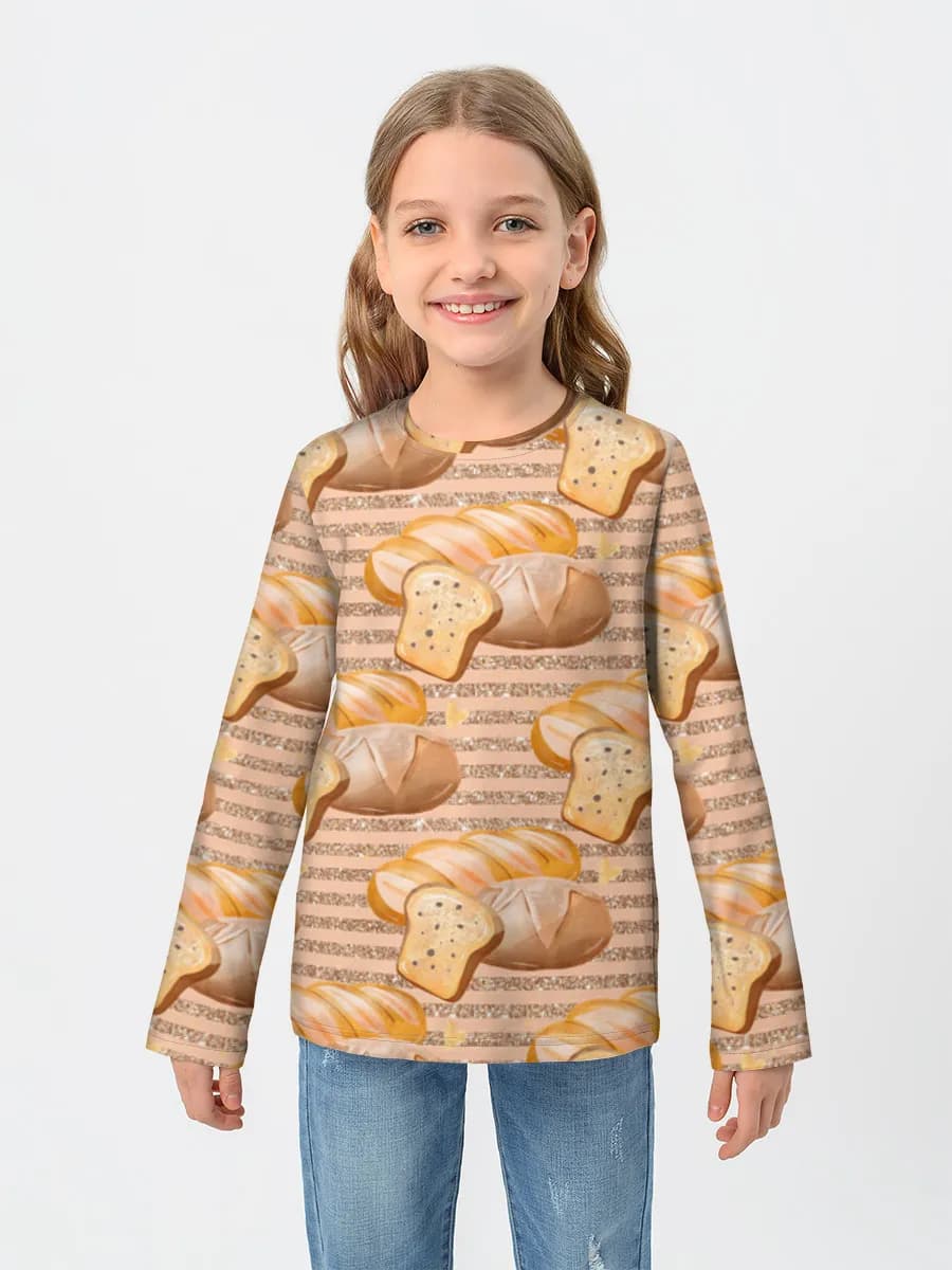Children's cotton long sleeve shirt