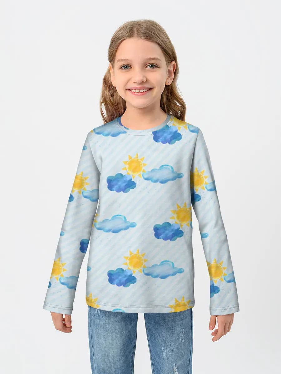 Children's cotton long sleeve shirt