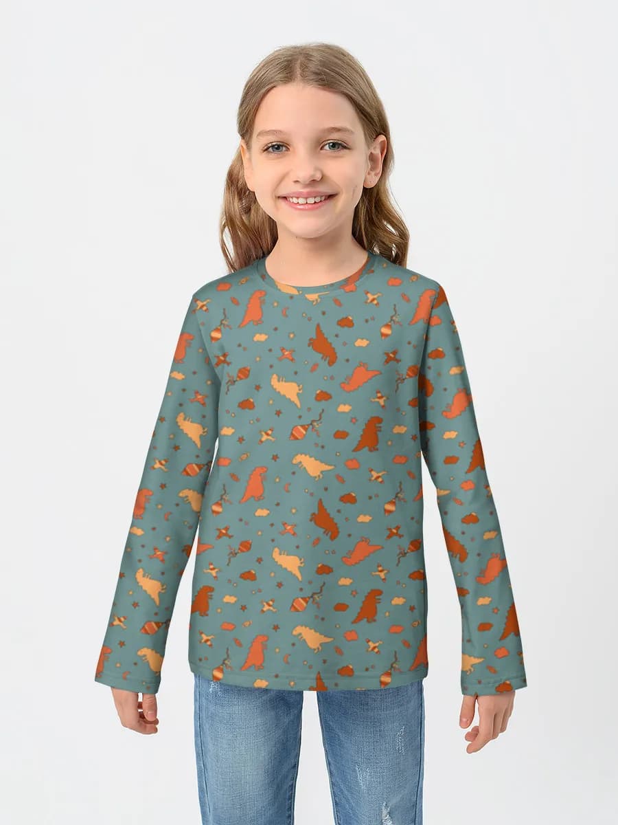 Children's cotton long sleeve shirt