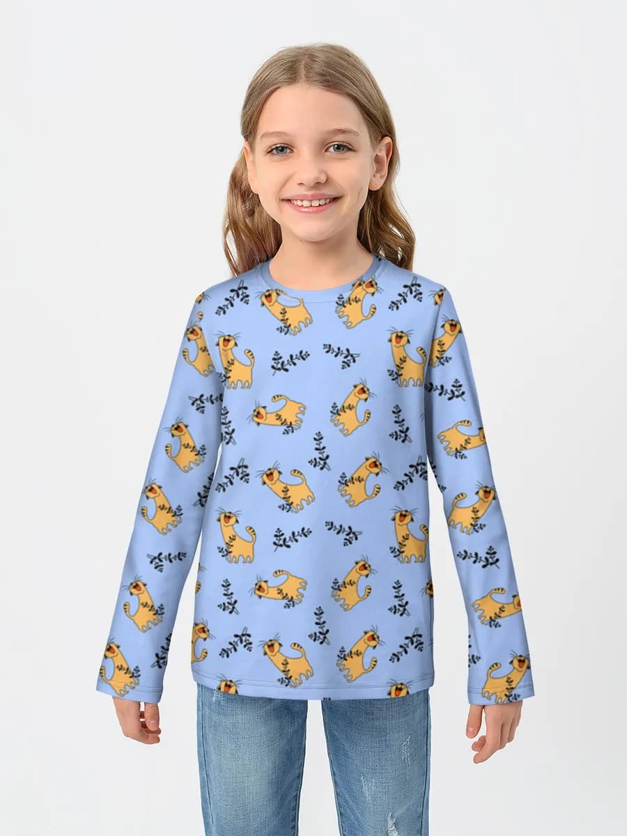 Children's cotton long sleeve shirt