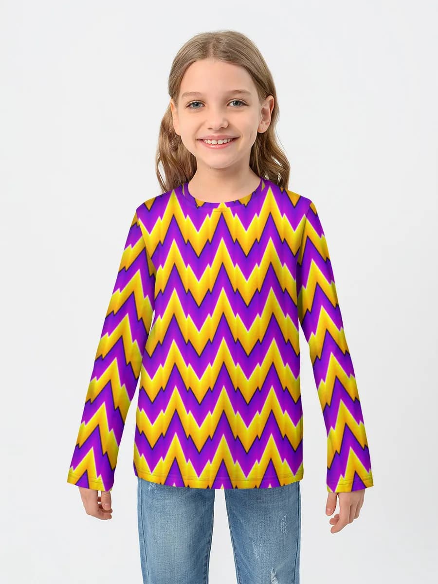 Purple Yellow Chevron Zigzags
