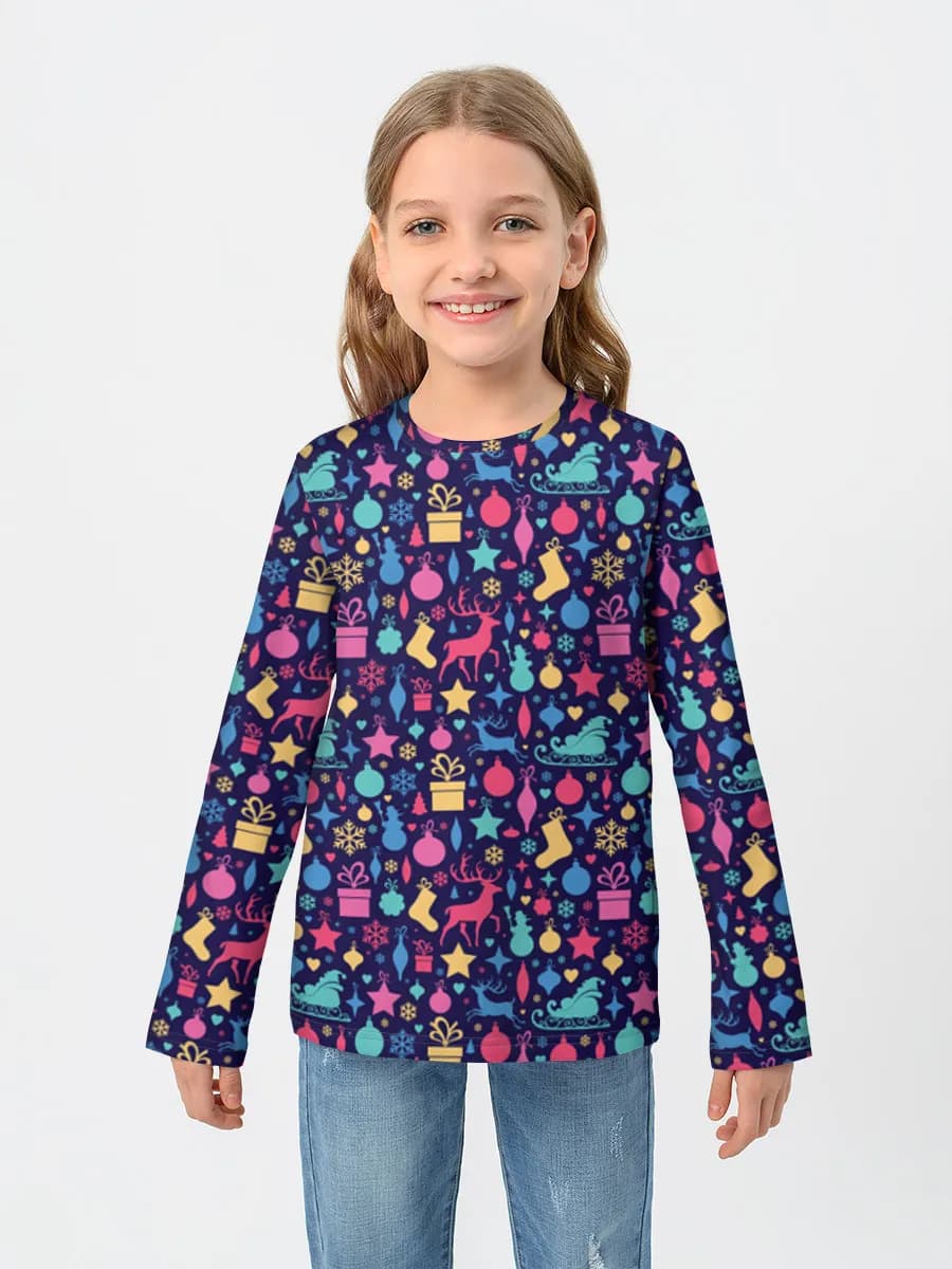 Children's cotton long sleeve shirt