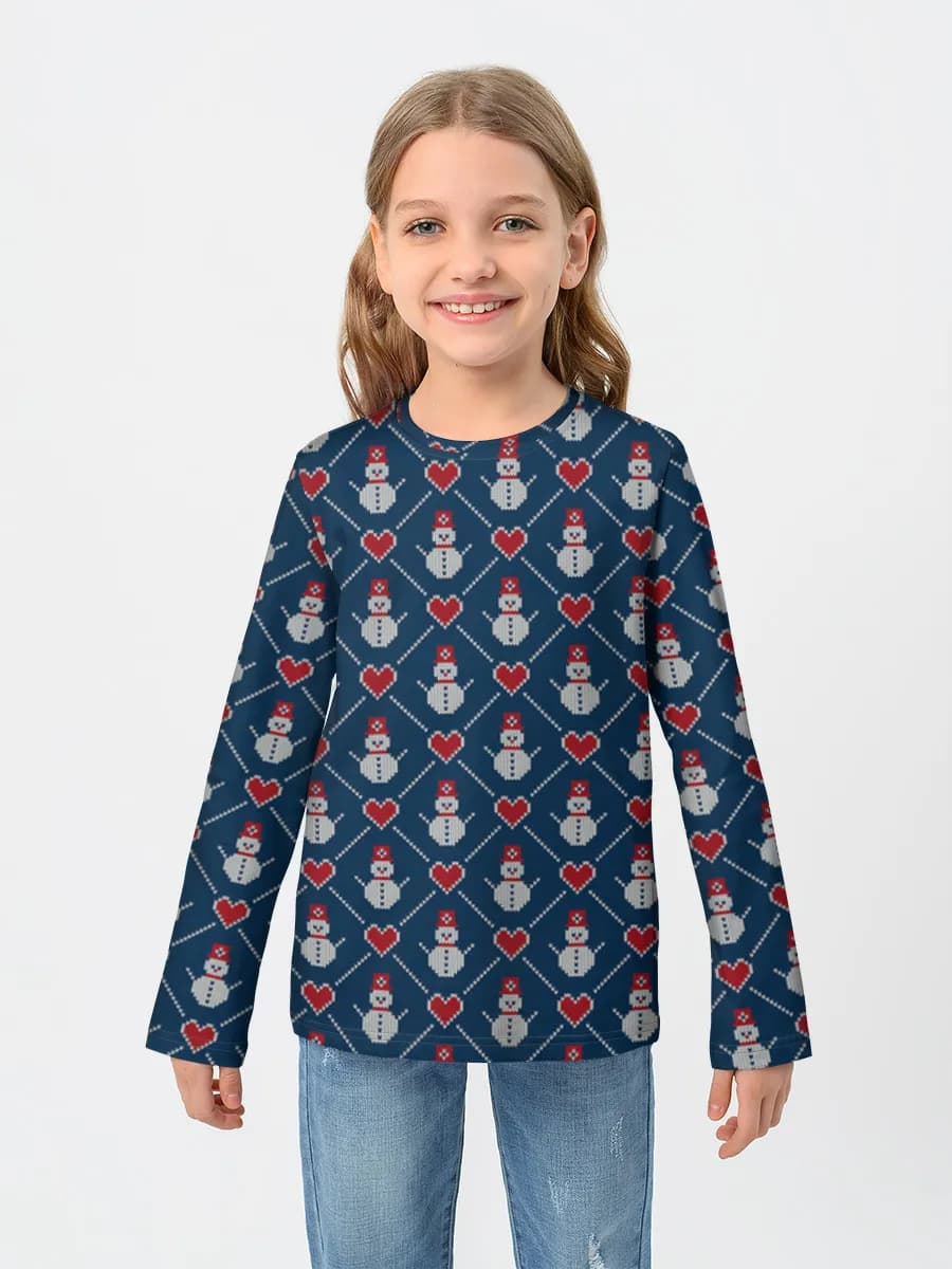 Children's cotton long sleeve shirt