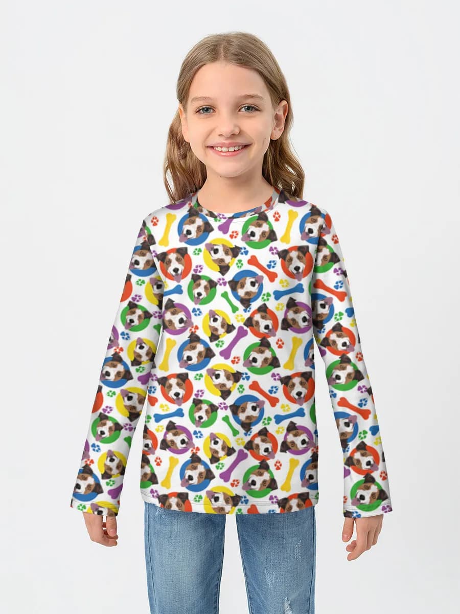 Children's cotton long sleeve shirt