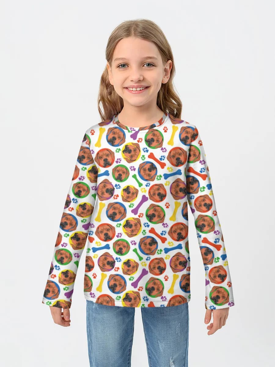 Children's cotton long sleeve shirt