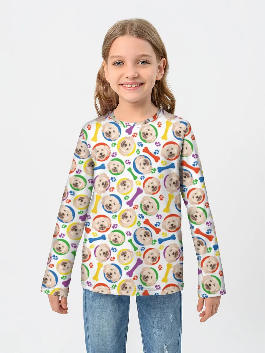 Children's cotton long sleeve shirt