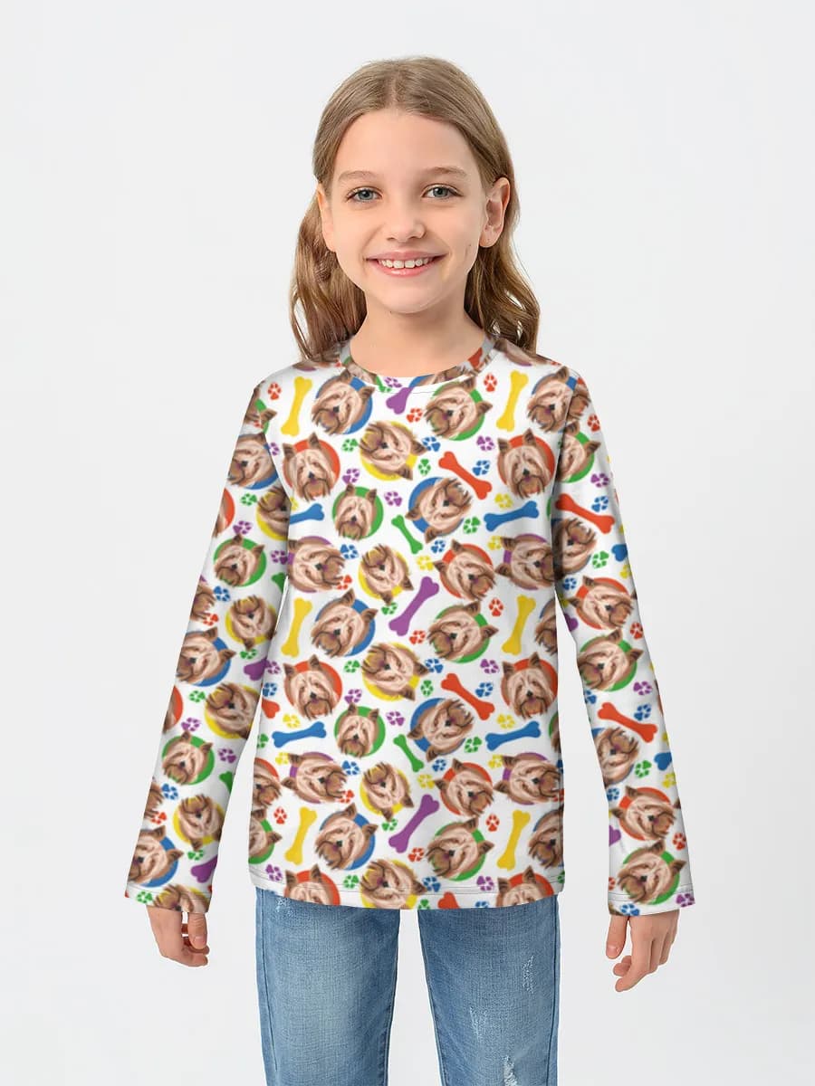 Children's cotton long sleeve shirt