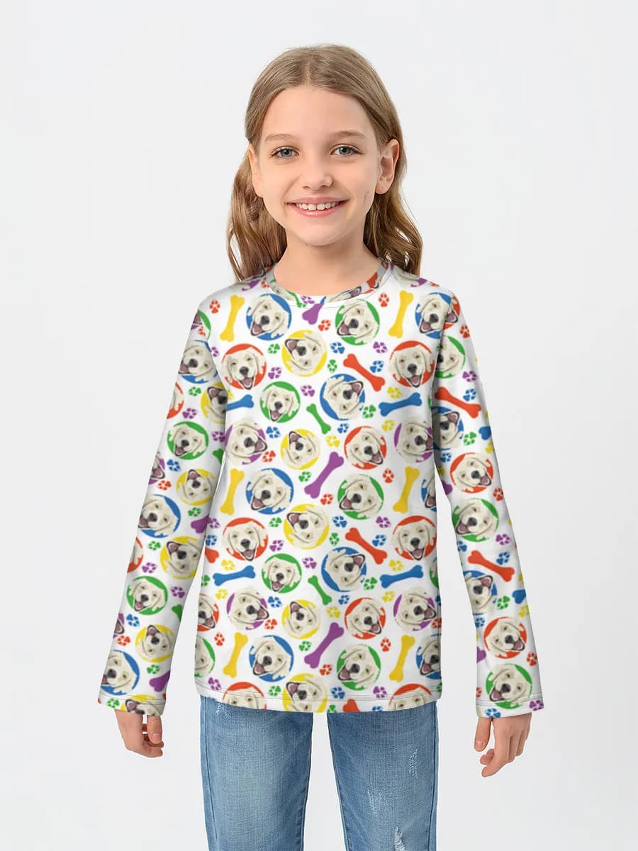 Children's cotton long sleeve shirt