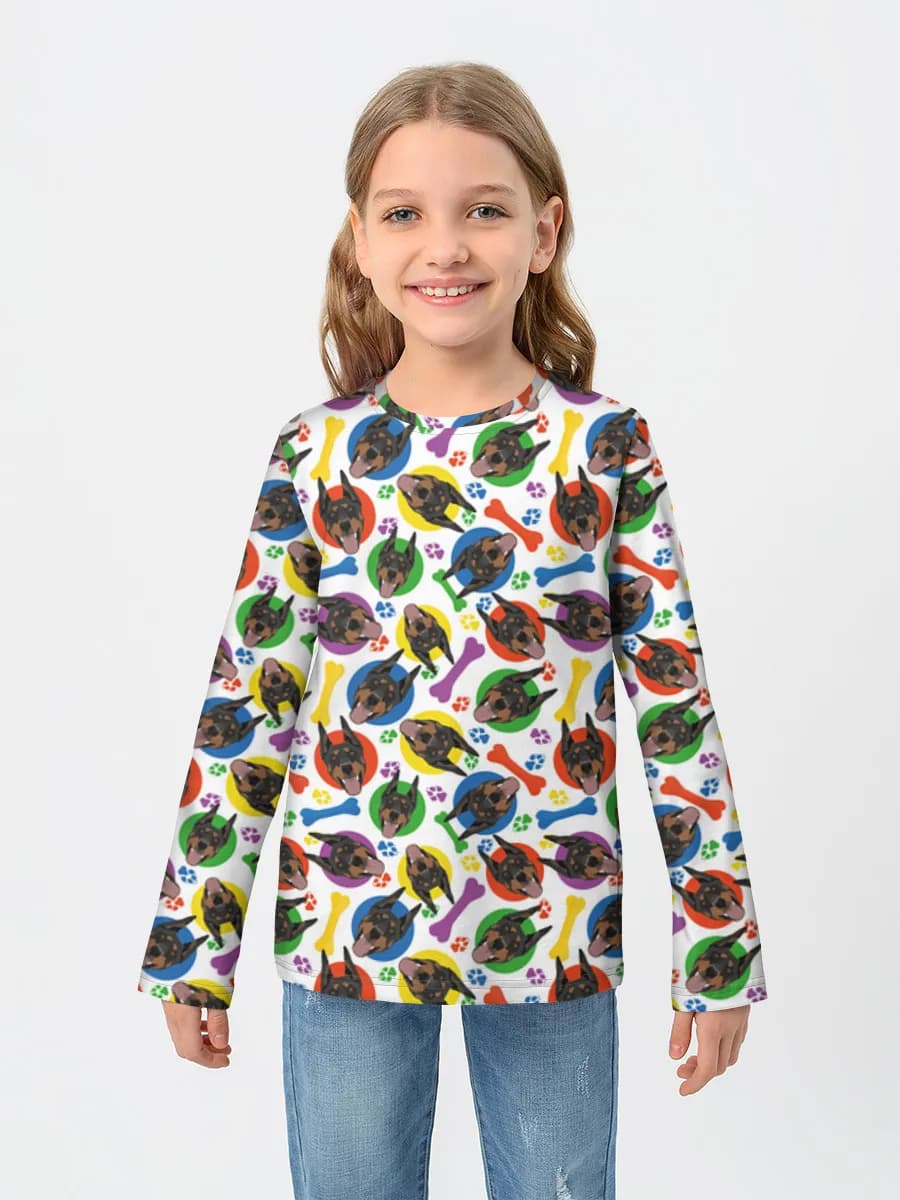 Children's cotton long sleeve shirt