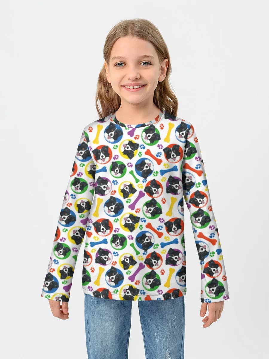 Children's cotton long sleeve shirt