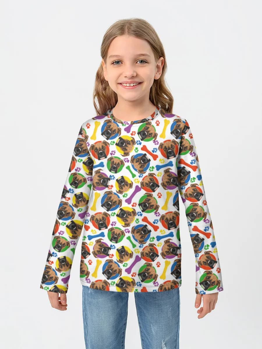 Children's cotton long sleeve shirt