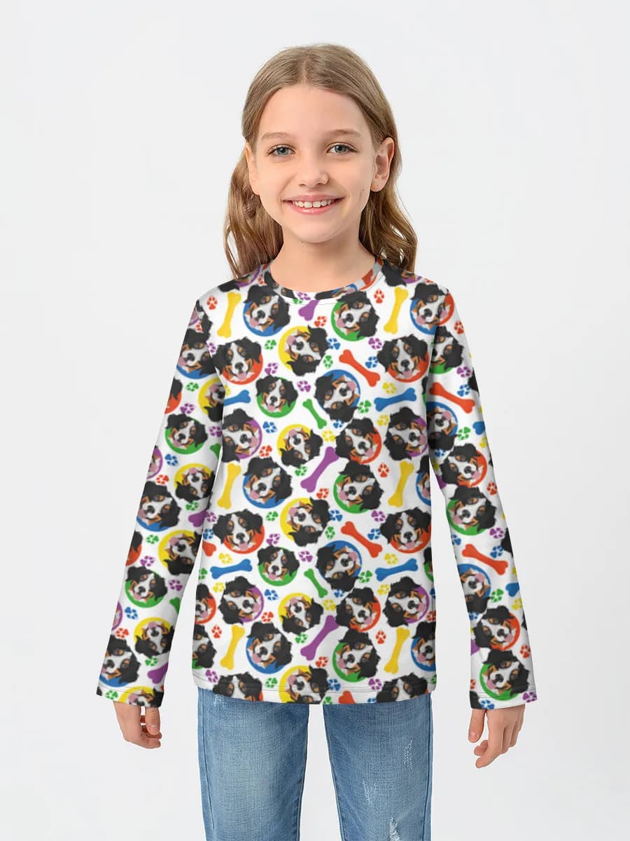 Children's cotton long sleeve shirt