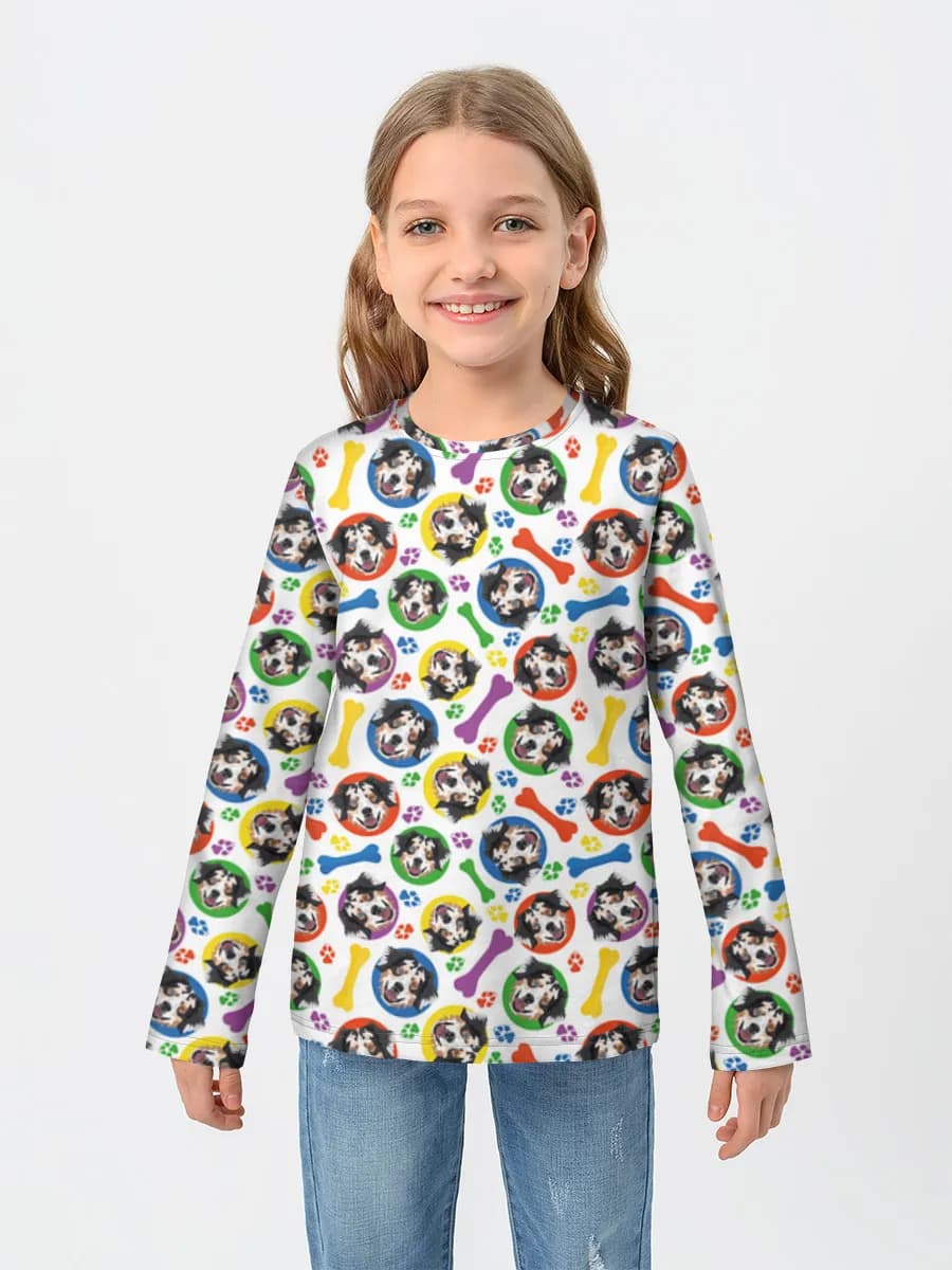Children's cotton long sleeve shirt