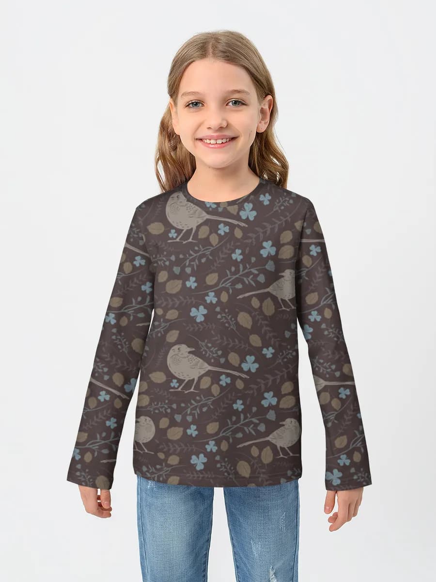 Children's cotton long sleeve shirt