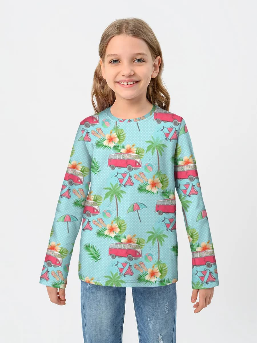 Children's cotton long sleeve shirt