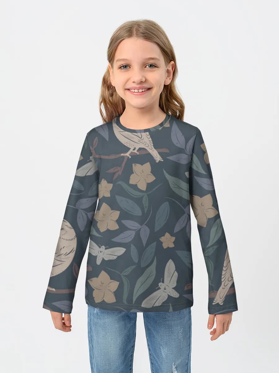 Children's cotton long sleeve shirt