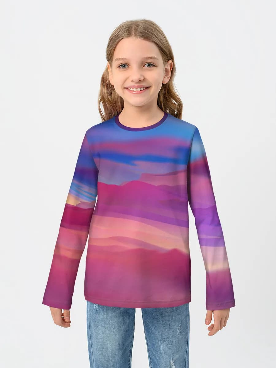 Children's cotton long sleeve shirt
